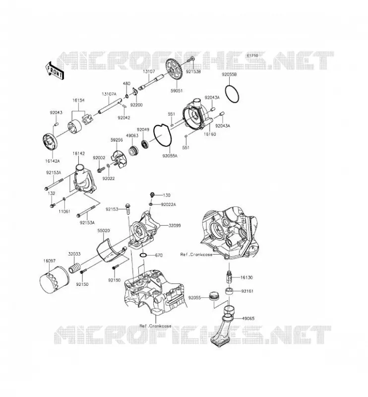 POMPE A HUILE Kawasaki MOTOS 636 2014 NINJA ZX-6R  ZX636EEF