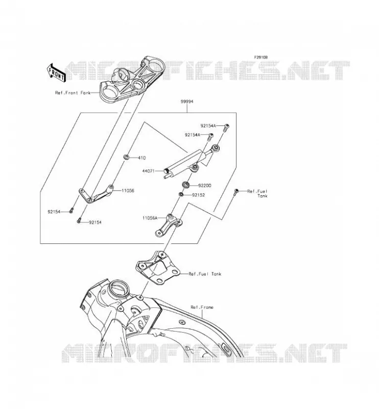 ACCESSOIRE (AMORTISSEUR DE DIRECTION) Kawasaki MOTOS 636 2014 NINJA ZX-6R  ZX636EEF