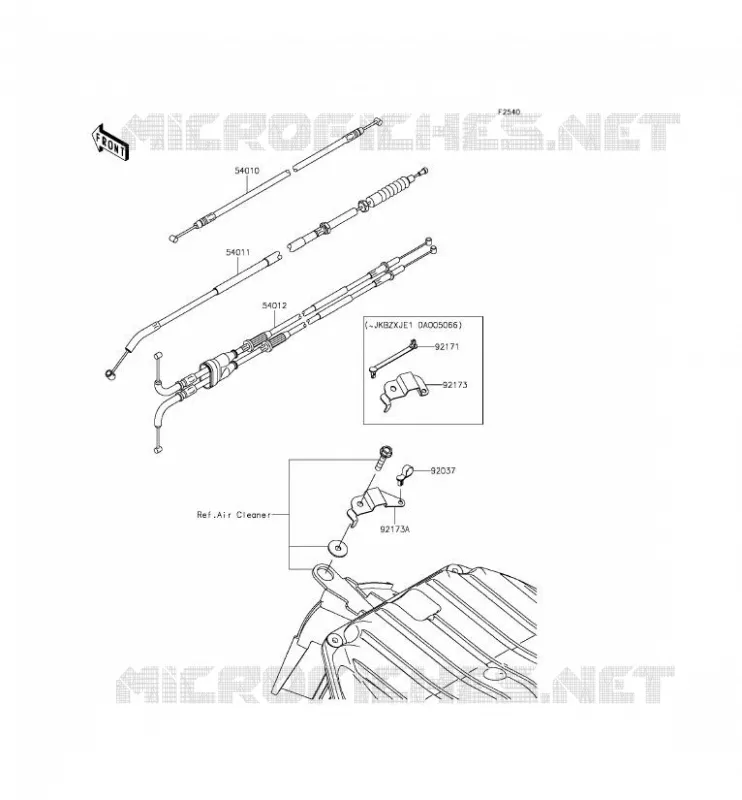 CABLES Kawasaki MOTOS 636 2014 NINJA ZX-6R  ZX636EEF