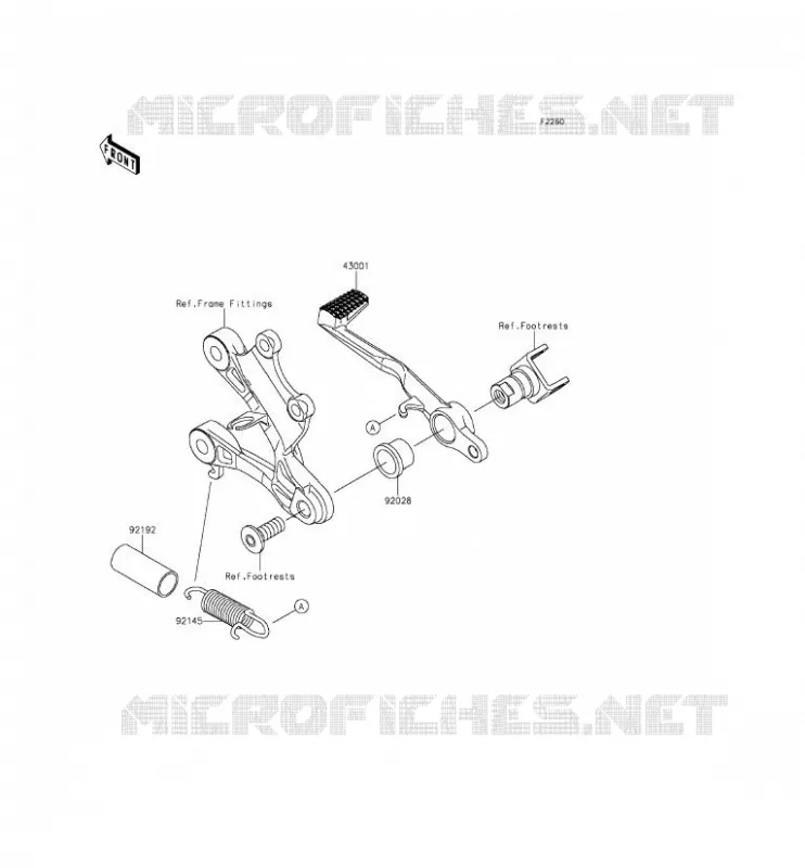 PEDALE DE FREIN/TORQUE LINK Kawasaki MOTOS 636 2014 NINJA ZX-6R  ZX636EEF