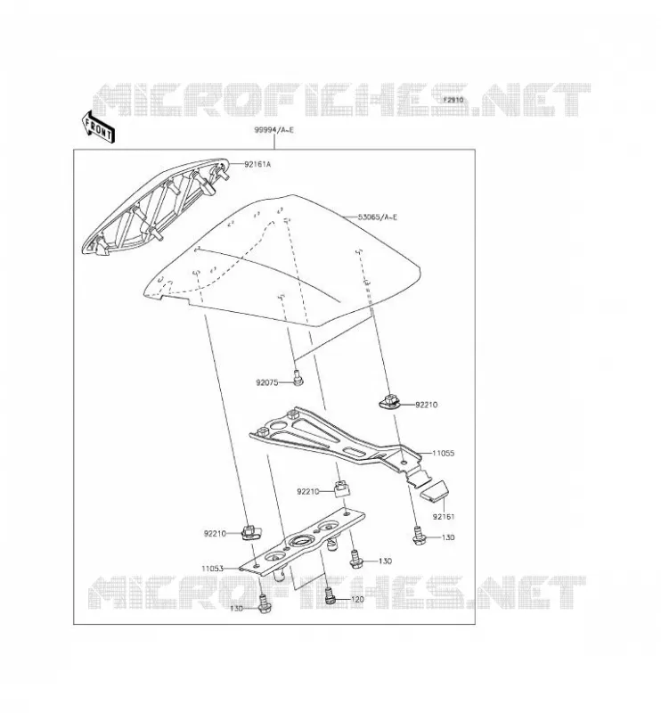 ACCESSOIRE (COUVRE SELLE) Kawasaki MOTOS 636 2014 NINJA ZX-6R  ZX636EEF