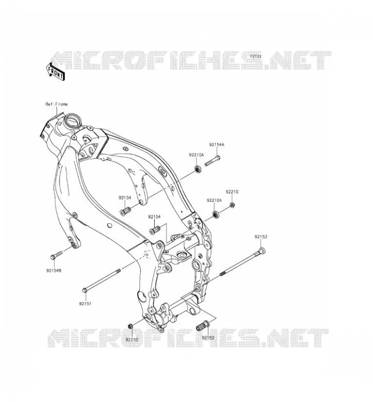 SUPPORT MOTEUR Kawasaki MOTOS 636 2015 NINJA ZX-6R  ZX636EFF
