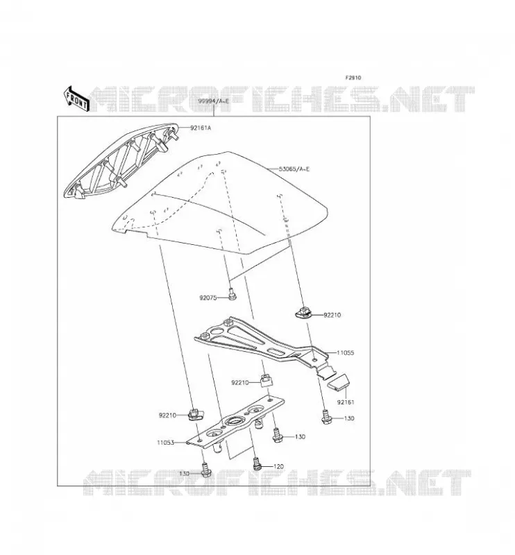 ACCESSOIRE (COUVRE SELLE) Kawasaki MOTOS 636 2015 NINJA ZX-6R  ZX636EFF
