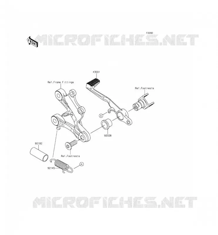 PEDALE DE FREIN/TORQUE LINK Kawasaki MOTOS 636 2015 NINJA ZX-6R  ZX636EFF