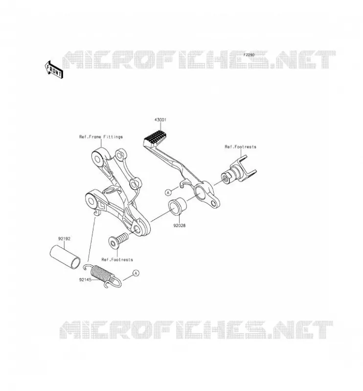 PEDALE DE FREIN/TORQUE LINK Kawasaki MOTOS 636 2015 NINJA ZX-6R  ZX636EFFA