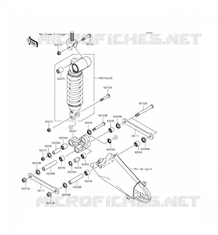SUSPENSION/AMORTISSEUR Kawasaki MOTOS 636 2013 NINJA ZX-6R ABS  ZX636FDF