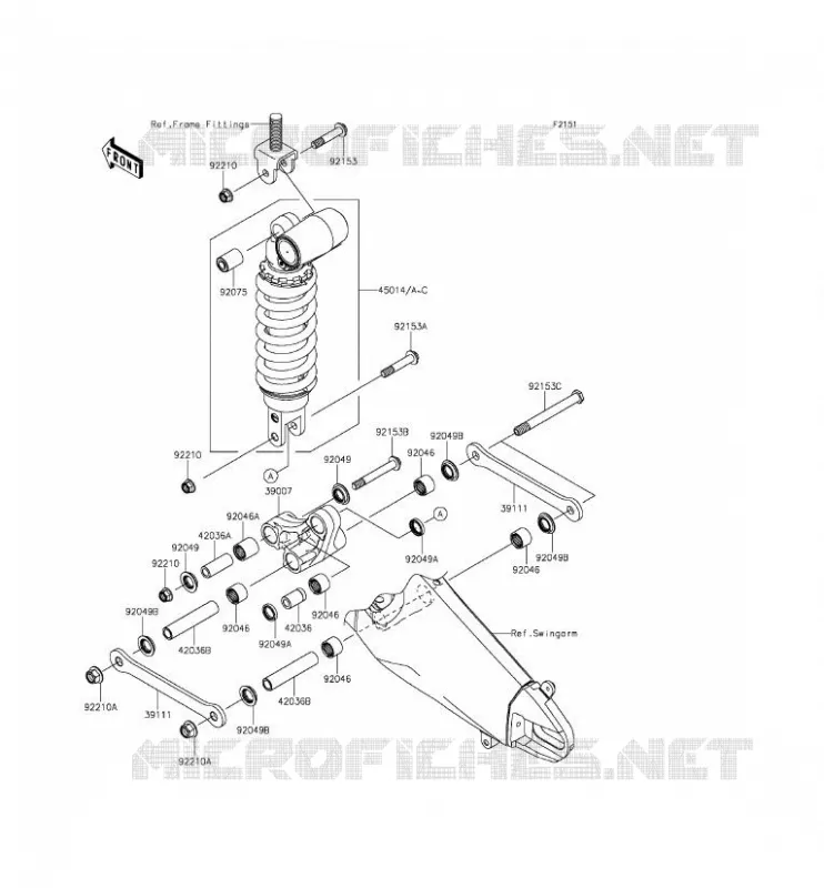 SUSPENSION/AMORTISSEUR Kawasaki MOTOS 636 2013 NINJA ZX-6R ABS  ZX636FDF