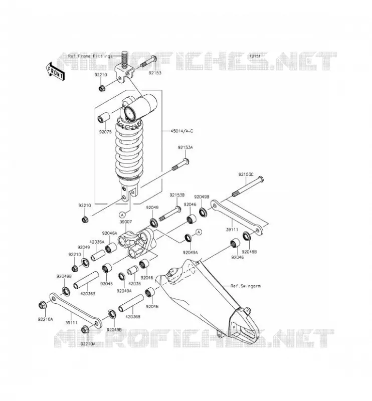 SUSPENSION/AMORTISSEUR Kawasaki MOTOS 636 2013 NINJA ZX-6R ABS  ZX636FDF