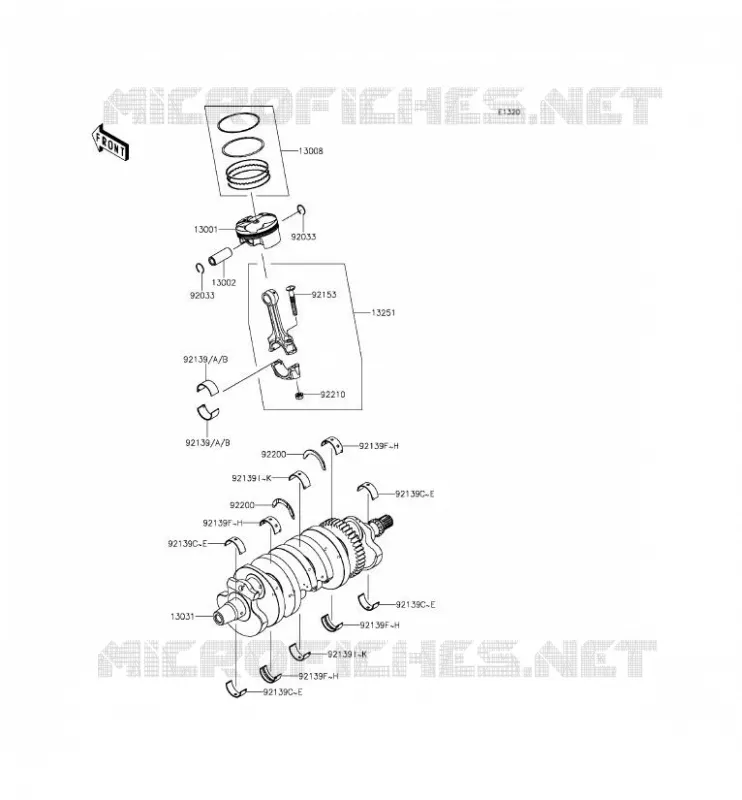 VILEBREQUIN/PISTON Kawasaki MOTOS 636 2013 NINJA ZX-6R ABS  ZX636FDF