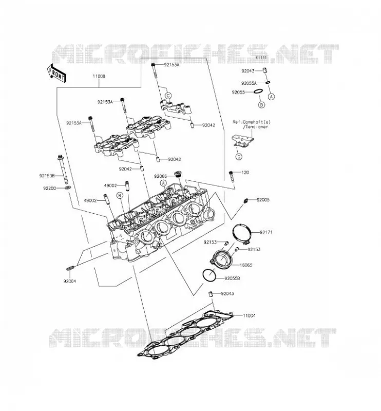 CULASSE Kawasaki MOTOS 636 2014 NINJA ZX-6R ABS  ZX636FEF
