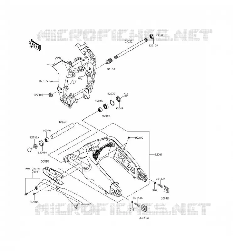 BRAS OSCILLANT Kawasaki MOTOS 636 2014 NINJA ZX-6R ABS  ZX636FEF
