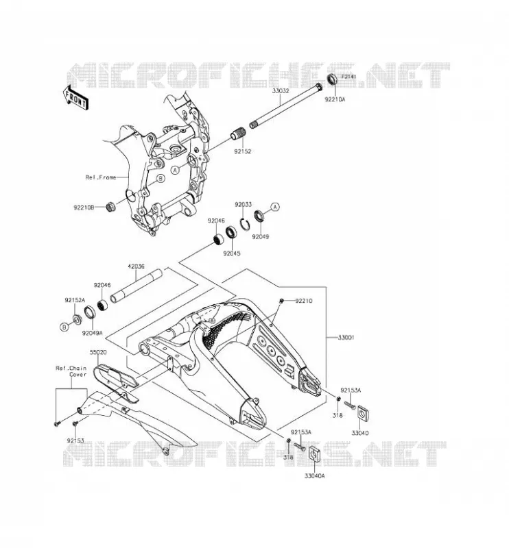 BRAS OSCILLANT Kawasaki MOTOS 636 2015 NINJA ZX-6R ABS  ZX636FFF