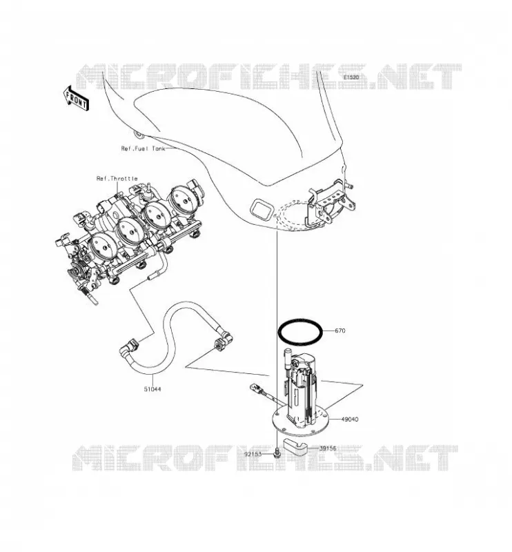 POMPE A ESSENCE Kawasaki MOTOS 636 2015 NINJA ZX-6R ABS  ZX636FFF