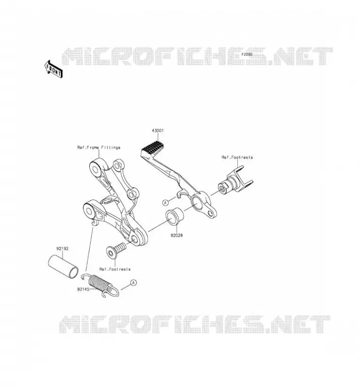 PEDALE DE FREIN/TORQUE LINK Kawasaki MOTOS 636 2015 NINJA ZX-6R ABS  ZX636FFF