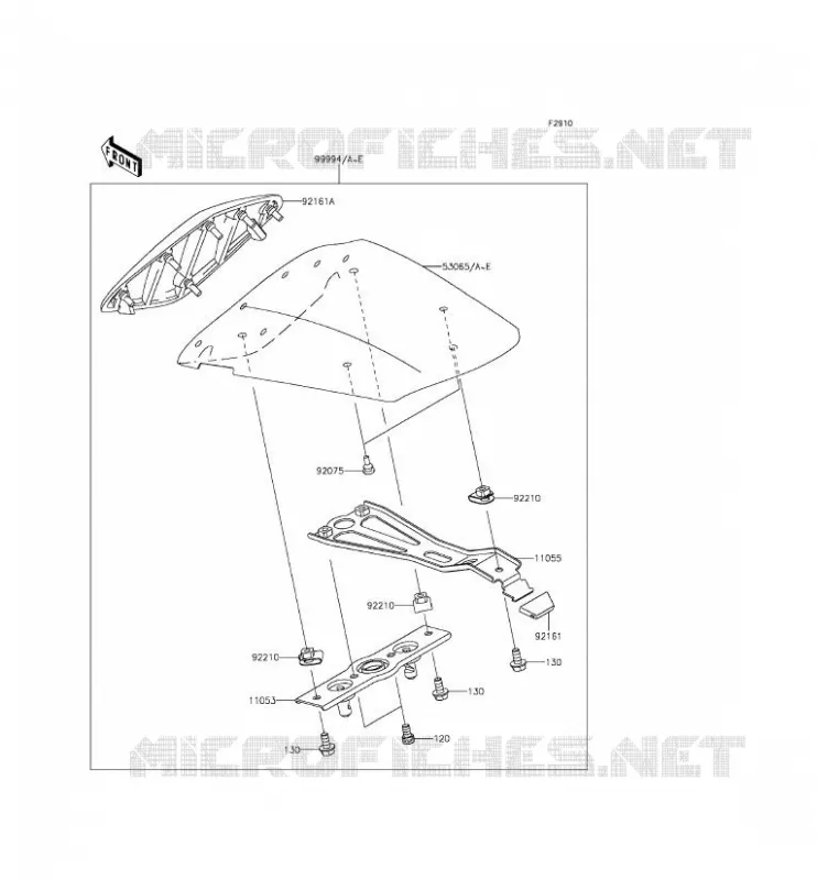 ACCESSOIRE (COUVRE SELLE) Kawasaki MOTOS 636 2015 NINJA ZX-6R ABS  ZX636FFFA
