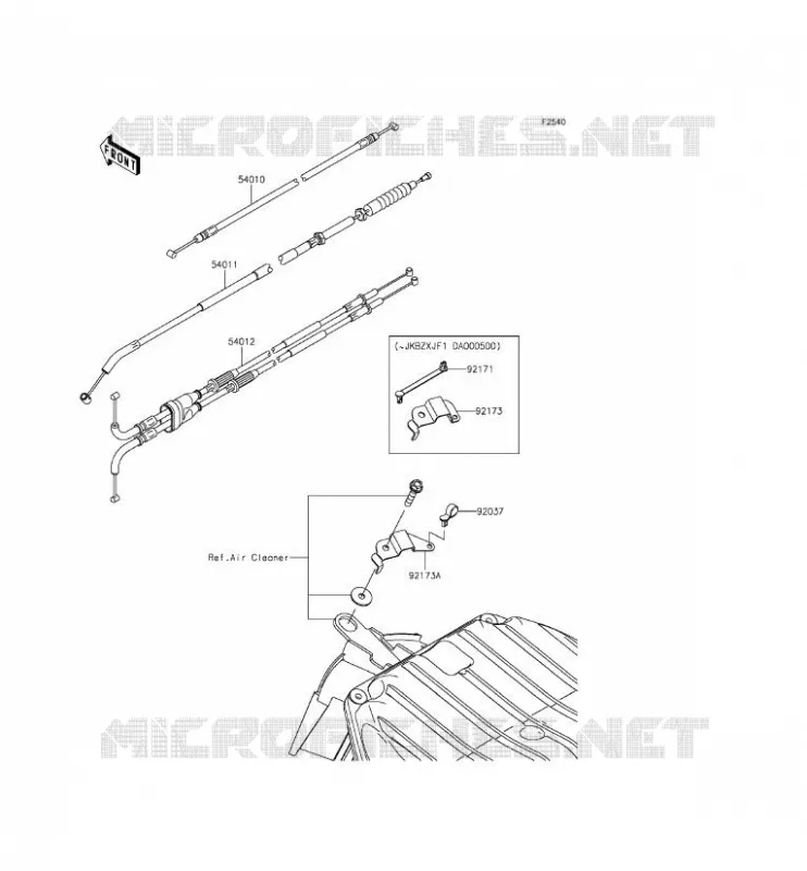 CABLES Kawasaki MOTOS 636 2015 NINJA ZX-6R ABS  ZX636FFFA
