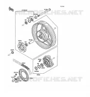 MOYEU ARRIERE pour Kawasaki GPX750R 1989