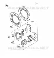 FREIN AVANT(ZX750F000001 016327) pour Kawasaki GPX750R 1989