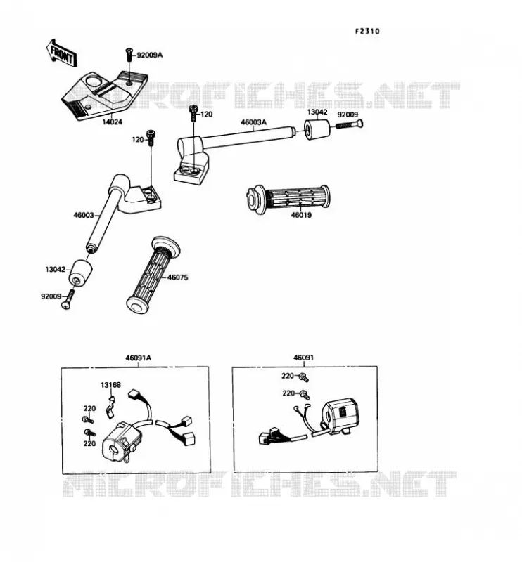 GUIDON Kawasaki MOTOS 750 1990 GPX750R  ZX750-F4