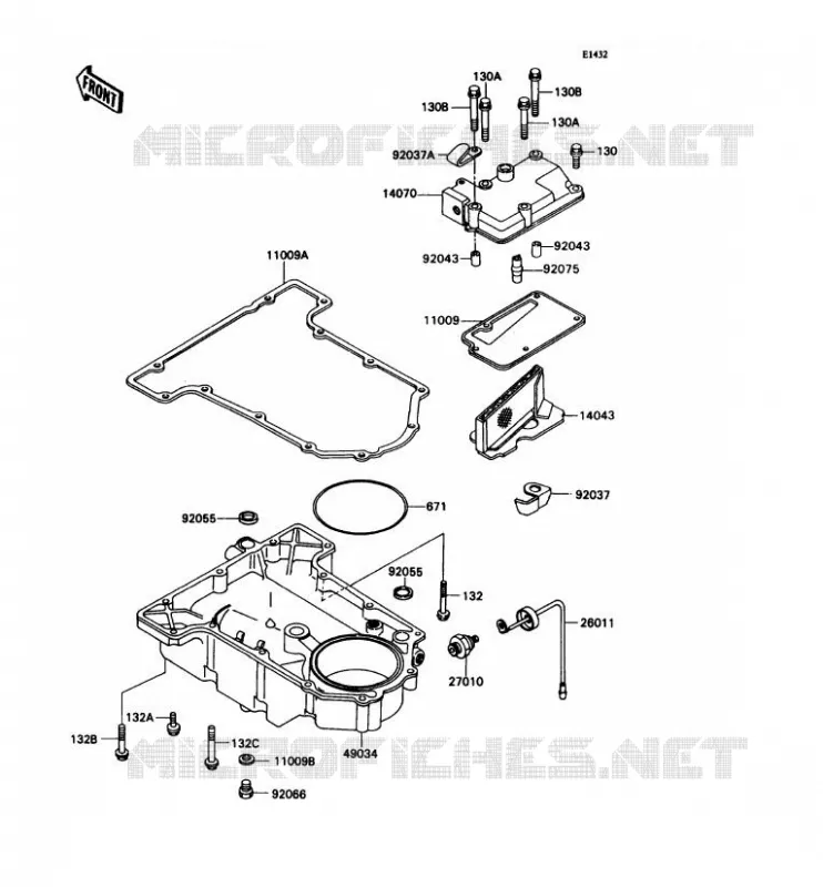 COUVERCLE RENIFLARD/CARTER D'HUILE Kawasaki MOTOS 750 1990 ZXR750  ZX750-H2