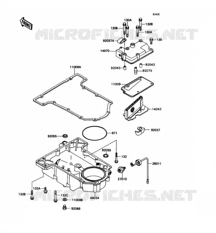 COUVERCLE RENIFLARD/CARTER D'HUILE Kawasaki MOTOS 750 1990 ZXR750  ZX750-H2