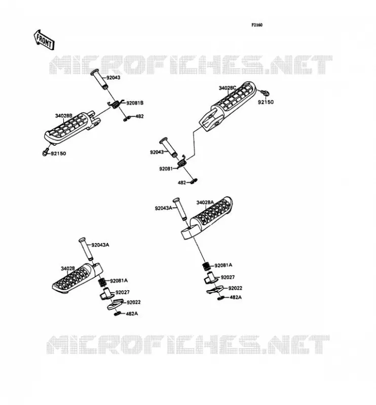 REPOSE PIED Kawasaki MOTOS 750 1990 ZXR750  ZX750-H2