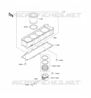 CYLINDRE/PISTON pour Kawasaki ZXR750 1991