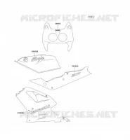 STICKER(ROUGE) pour Kawasaki ZXR750 1991