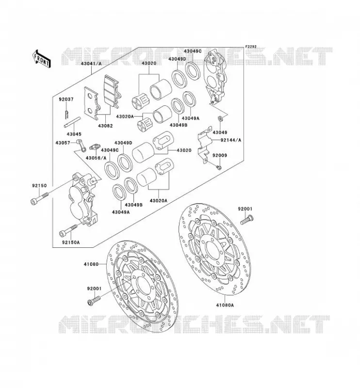 FREIN AVANT Kawasaki MOTOS 750 1991 ZXR750R  ZX750-K1