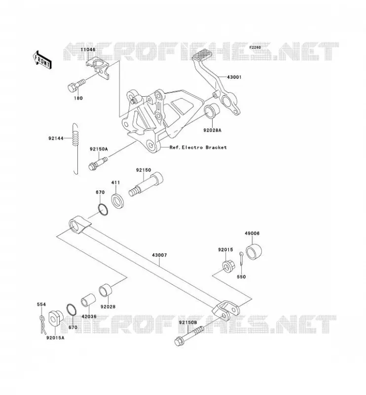 PEDALE DE FREIN Kawasaki MOTOS 750 1992 ZXR750R  ZX750-K2