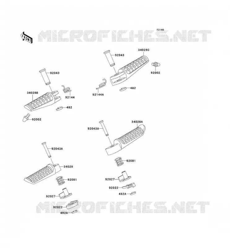 REPOSE PIED Kawasaki MOTOS 750 1995 ZXR750  ZX750-L3