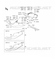 CACHE LAT&Eacute;RAL/GARDE CHAINE pour Kawasaki NINJA ZX-7R 1996