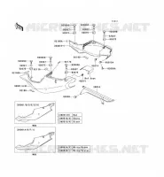CACHE LAT&Eacute;RAL/GARDE CHAINE pour Kawasaki NINJA ZX-7R 1997