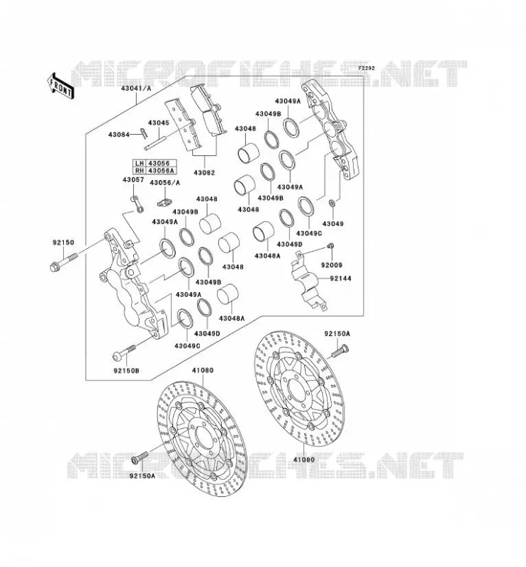 FREIN AVANT Kawasaki MOTOS 750 1997 NINJA ZX-7R  ZX750-P2
