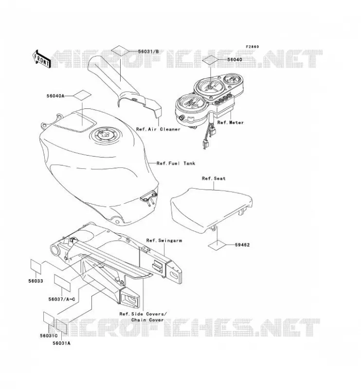 LABEL Kawasaki MOTOS 750 1997 NINJA ZX-7R  ZX750-P2