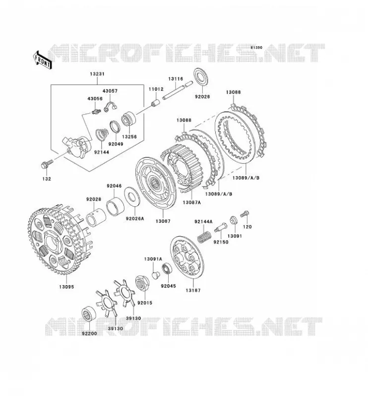 EMBRAYAGE Kawasaki MOTOS 750 1998 NINJA ZX-7R  ZX750-P3