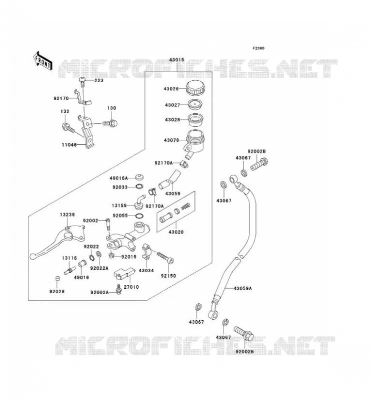 EMBRAYAGE MAITRE CYLINDRE Kawasaki MOTOS 750 1998 NINJA ZX-7R  ZX750-P3