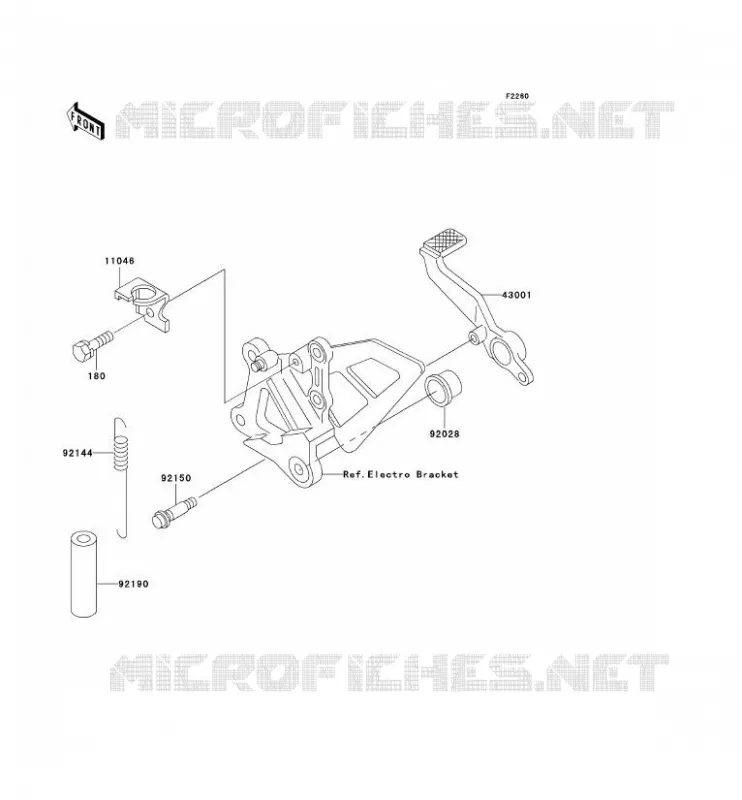 PEDALE DE FREIN Kawasaki MOTOS 750 1998 NINJA ZX-7R  ZX750-P3