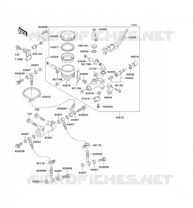 MAITRE CYLINDRE AV Kawasaki MOTOS 750 1999 NINJA ZX-7R  ZX750-P4