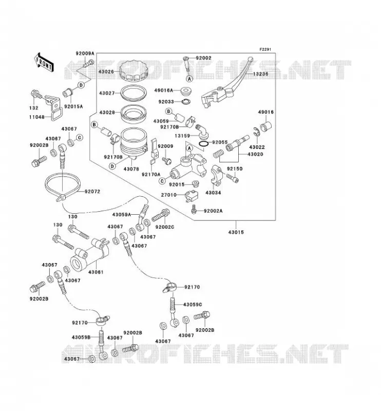 MAITRE CYLINDRE AV Kawasaki MOTOS 750 1999 NINJA ZX-7R  ZX750-P4
