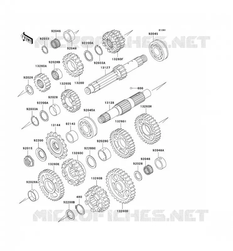 TRANSMISSION Kawasaki MOTOS 750 2000 NINJA ZX-7R  ZX750-P5