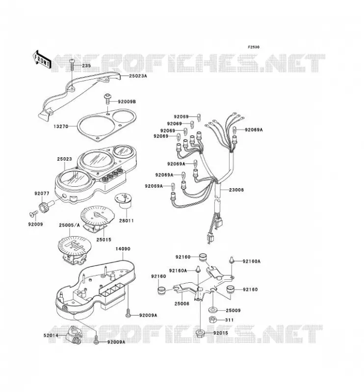 COMPTEURS Kawasaki MOTOS 750 2000 NINJA ZX-7R  ZX750-P5