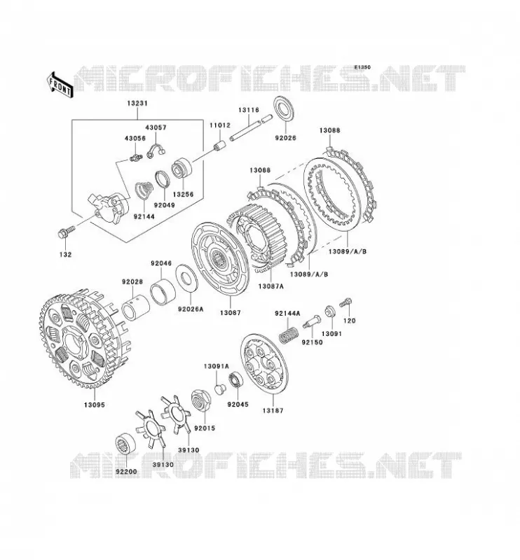 EMBRAYAGE Kawasaki MOTOS 750 2000 NINJA ZX-7R  ZX750-P5