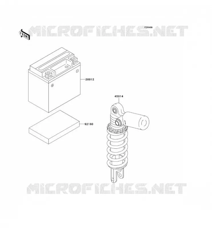 PIECE EN OPTION(ZX-7RR BATTERY) Kawasaki MOTOS 750 2000 NINJA ZX-7R  ZX750-P5
