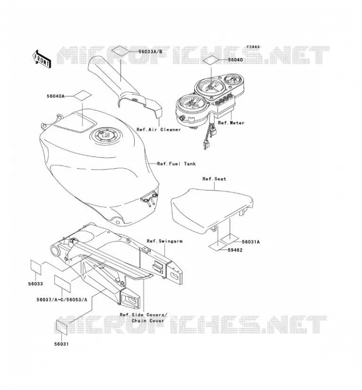 LABEL Kawasaki MOTOS 750 2001 NINJA ZX-7R  ZX750-P6