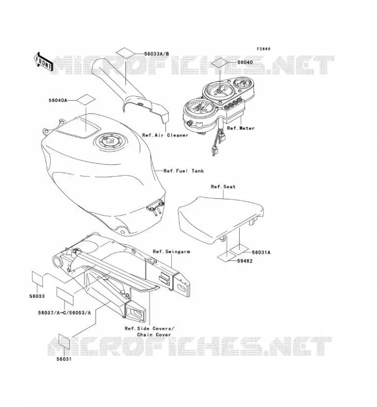 LABEL Kawasaki MOTOS 750 2002 NINJA ZX-7R  ZX750-P7