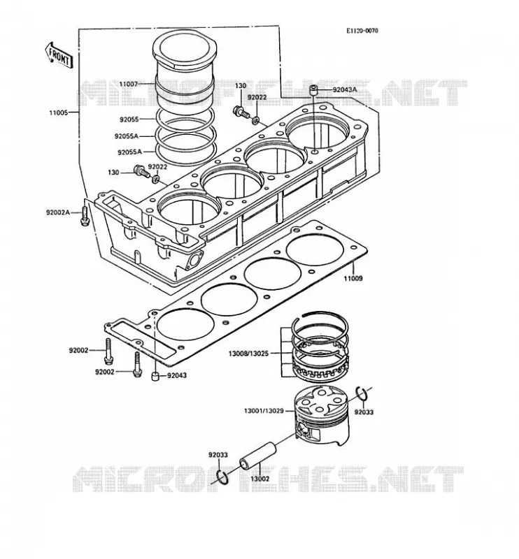CYLINDRE/PISTON Kawasaki MOTOS 900 1987 GPZ900R  ZX900-A4