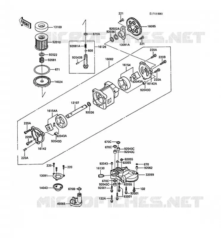 POMPE A HUILE Kawasaki MOTOS 900 1988 GPZ900R  ZX900-A5