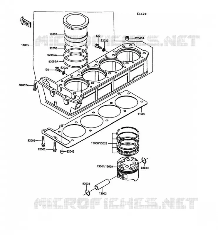 CYLINDRE/PISTON Kawasaki MOTOS 900 1991 GPZ900R  ZX900-A8