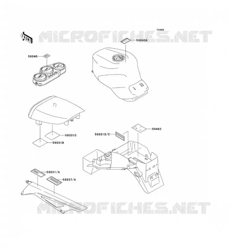 LABEL Kawasaki MOTOS 900 1994 NINJA ZX-9R  ZX900-B1